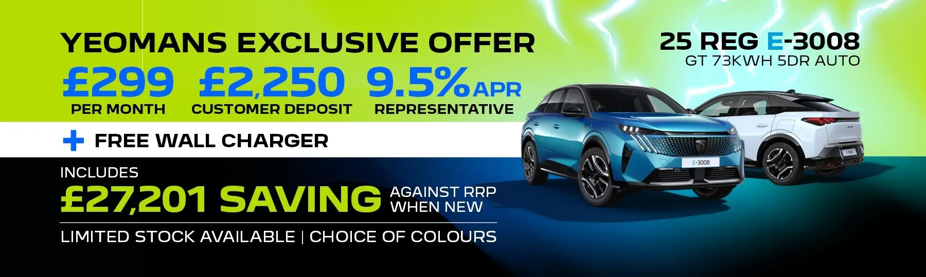 New Peugeot E 3008 Pre Reg Offer