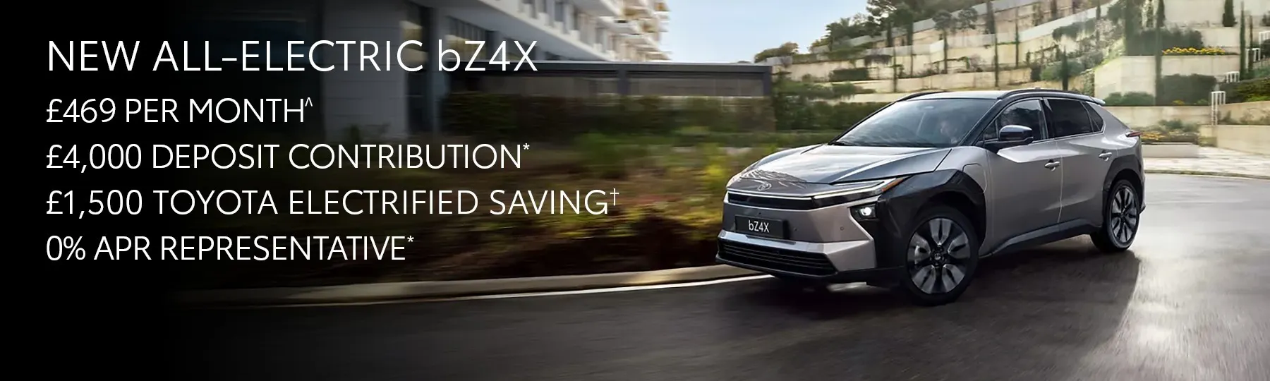 New All-Electric Toyota bZ4X New Car Offer