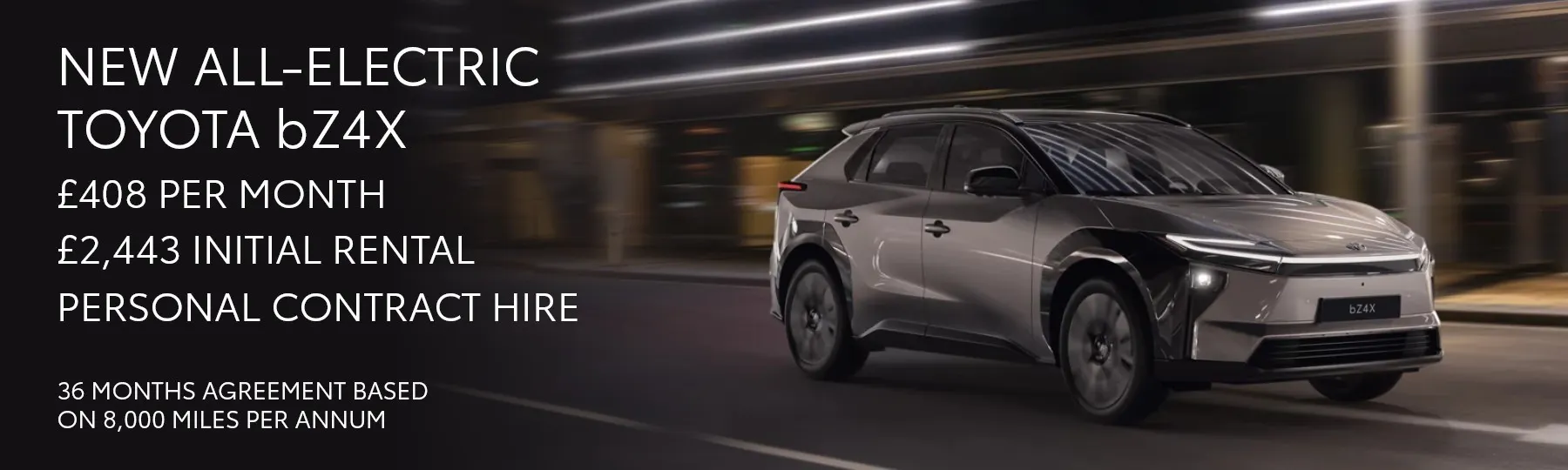 New All-Electric Toyota bZ4X New Car Offer