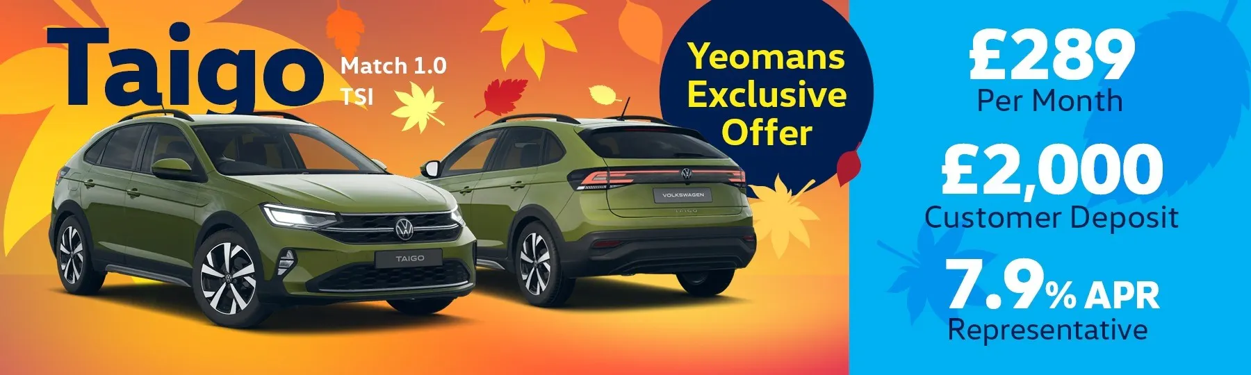 volkswagen Taigo New Car Offer