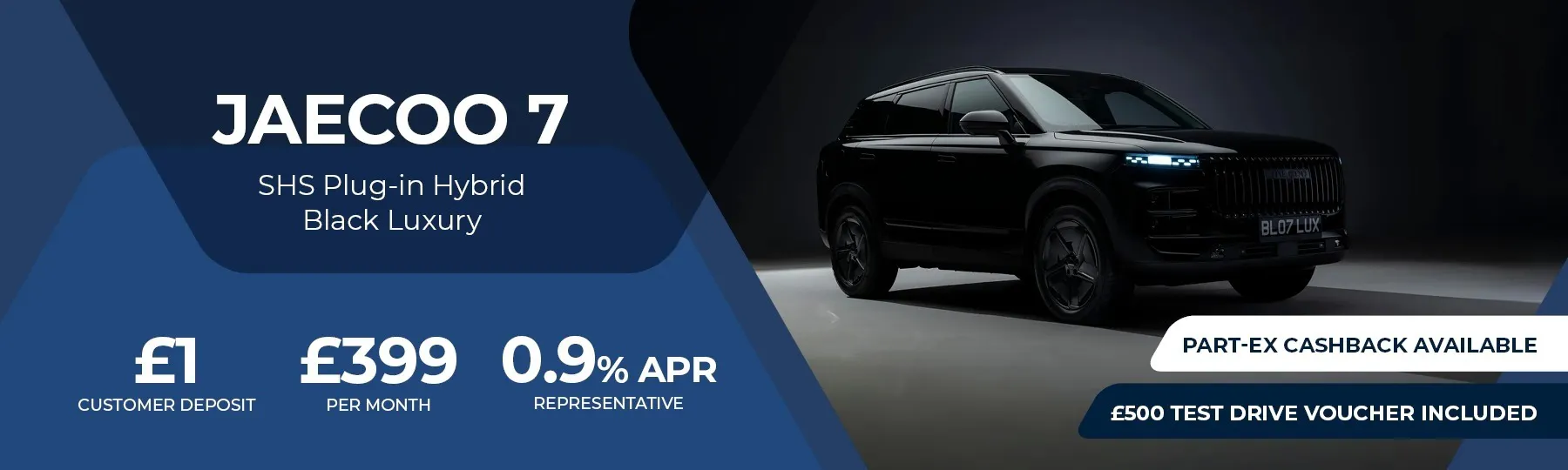 jaecoo 7 SHS Black Luxury New Car Offer