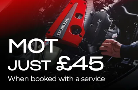MOT Just £45 When Booked With A Service