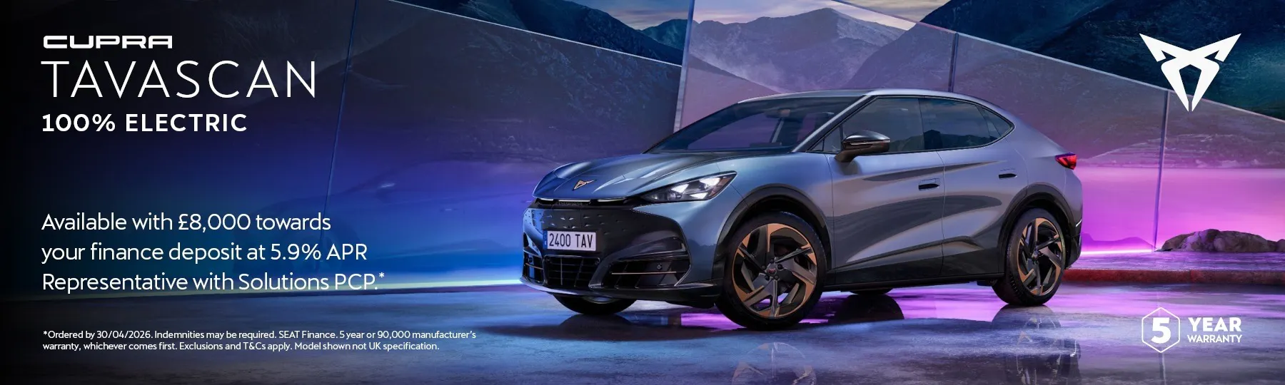 New CUPRA Tavascan New Car Offer