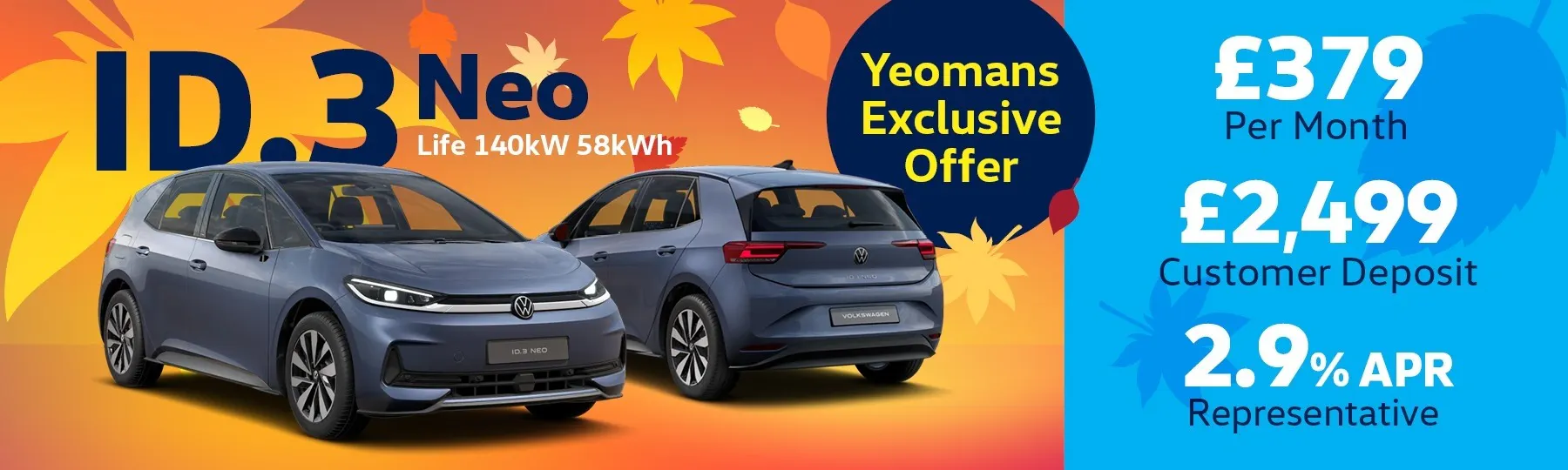 The new Volkswagen ID.3 Neo New Car Offer